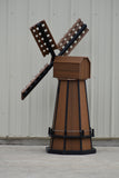 5 ft. Octagon Poly Dutch Windmill Antique Mahogany/Black "Wood Looking Windmills"