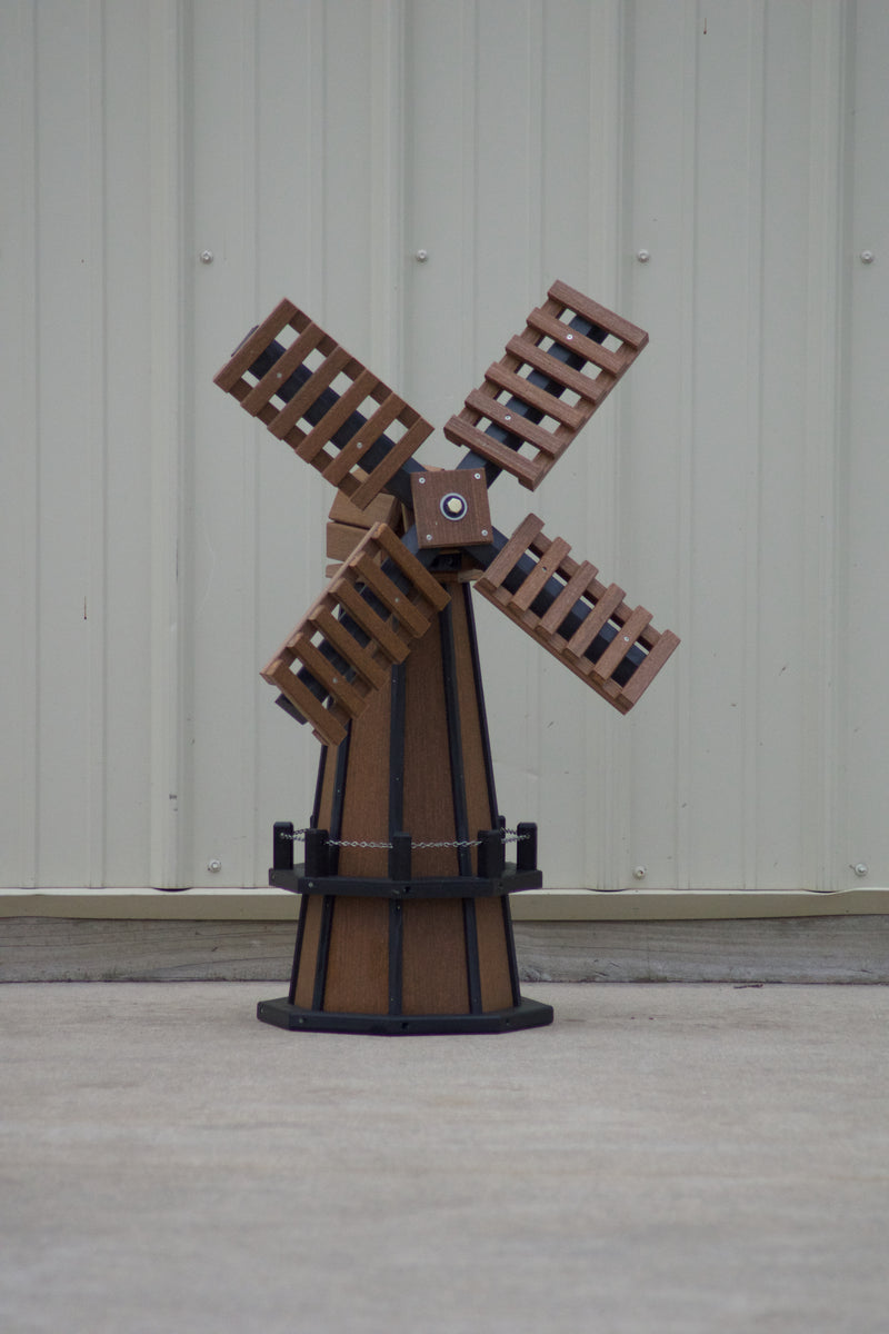 30 inch Octagon, Decorative, Spinning Poly Dutch Windmill (Antique Mah ...